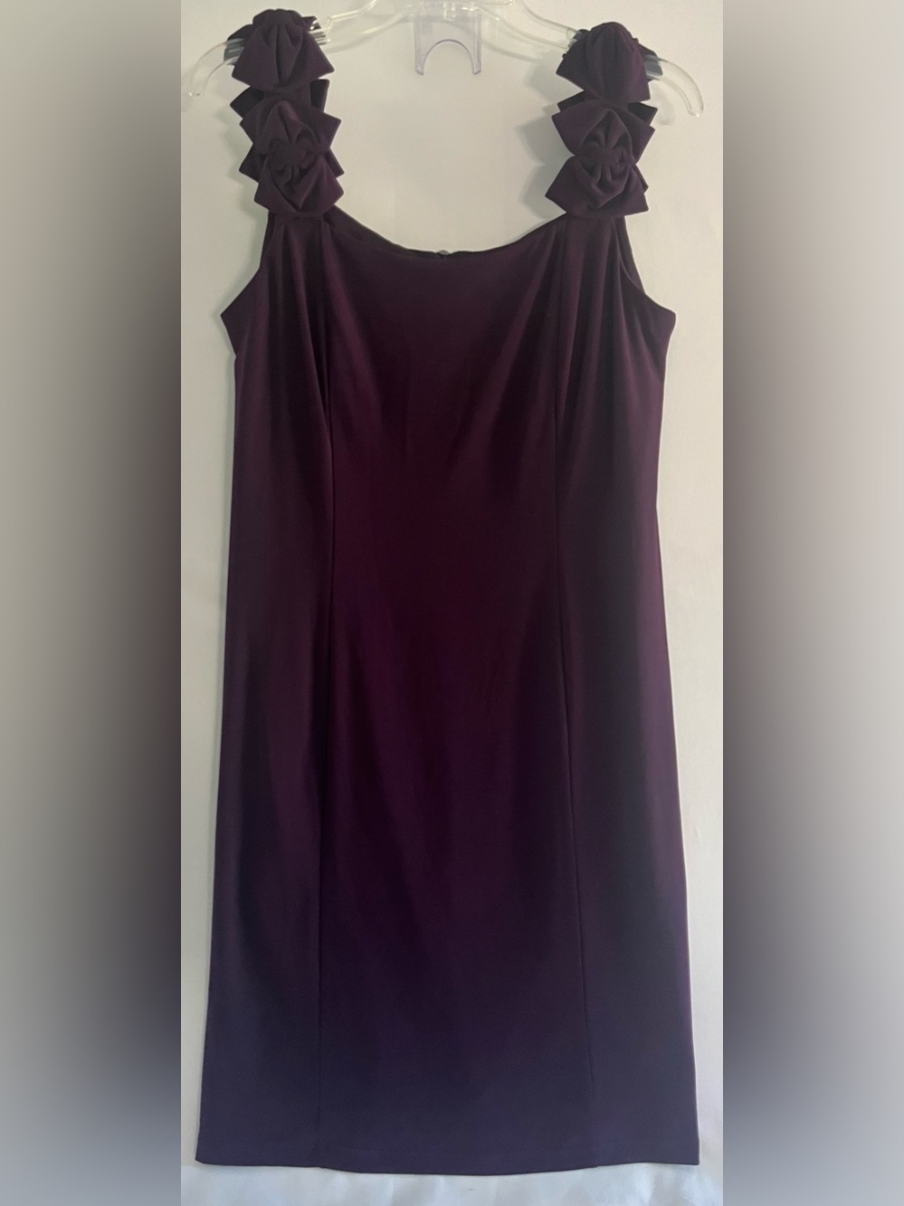 VTG 90s Plum Purple Coquette Bow Strap Mini Cocktail Dress Sz 10